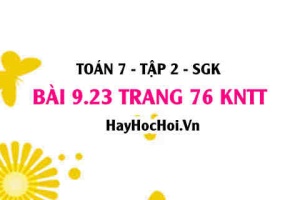 Bài 9.23 trang 76 Toán 7 Tập 2 Kết nối tri thức